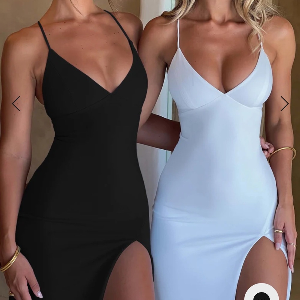 White Babyboo Kiana midi dress